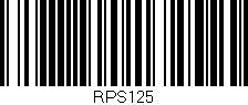 Código de barras (EAN, GTIN, SKU, ISBN): 'RPS125'