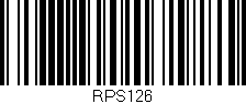 Código de barras (EAN, GTIN, SKU, ISBN): 'RPS126'
