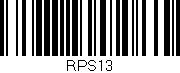 Código de barras (EAN, GTIN, SKU, ISBN): 'RPS13'