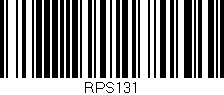 Código de barras (EAN, GTIN, SKU, ISBN): 'RPS131'