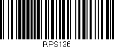 Código de barras (EAN, GTIN, SKU, ISBN): 'RPS136'