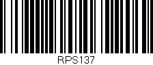 Código de barras (EAN, GTIN, SKU, ISBN): 'RPS137'