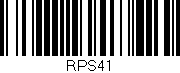 Código de barras (EAN, GTIN, SKU, ISBN): 'RPS41'