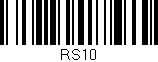 Código de barras (EAN, GTIN, SKU, ISBN): 'RS10'