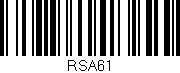 Código de barras (EAN, GTIN, SKU, ISBN): 'RSA61'