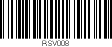 Código de barras (EAN, GTIN, SKU, ISBN): 'RSV008'