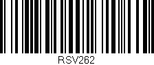 Código de barras (EAN, GTIN, SKU, ISBN): 'RSV262'