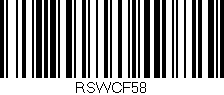 Código de barras (EAN, GTIN, SKU, ISBN): 'RSWCF58'