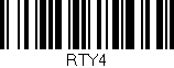 Código de barras (EAN, GTIN, SKU, ISBN): 'RTY4'