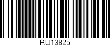 Código de barras (EAN, GTIN, SKU, ISBN): 'RU13825'