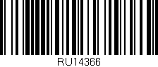 Código de barras (EAN, GTIN, SKU, ISBN): 'RU14366'