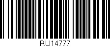 Código de barras (EAN, GTIN, SKU, ISBN): 'RU14777'
