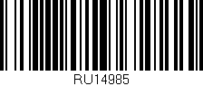 Código de barras (EAN, GTIN, SKU, ISBN): 'RU14985'