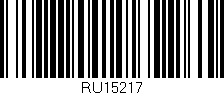 Código de barras (EAN, GTIN, SKU, ISBN): 'RU15217'