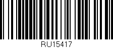 Código de barras (EAN, GTIN, SKU, ISBN): 'RU15417'