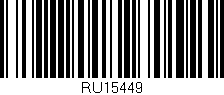 Código de barras (EAN, GTIN, SKU, ISBN): 'RU15449'