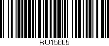 Código de barras (EAN, GTIN, SKU, ISBN): 'RU15605'