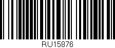 Código de barras (EAN, GTIN, SKU, ISBN): 'RU15876'
