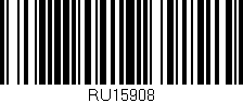 Código de barras (EAN, GTIN, SKU, ISBN): 'RU15908'
