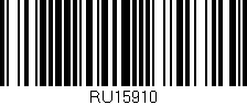 Código de barras (EAN, GTIN, SKU, ISBN): 'RU15910'