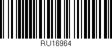 Código de barras (EAN, GTIN, SKU, ISBN): 'RU16964'