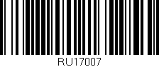 Código de barras (EAN, GTIN, SKU, ISBN): 'RU17007'
