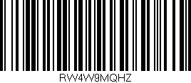 Código de barras (EAN, GTIN, SKU, ISBN): 'RW4W9MQHZ'