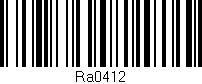 Código de barras (EAN, GTIN, SKU, ISBN): 'Ra0412'