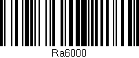 Código de barras (EAN, GTIN, SKU, ISBN): 'Ra6000'