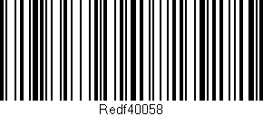 Código de barras (EAN, GTIN, SKU, ISBN): 'Redf40058'
