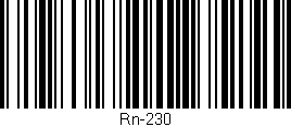 Código de barras (EAN, GTIN, SKU, ISBN): 'Rn-230'