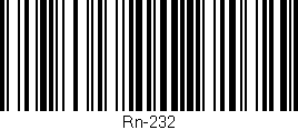 Código de barras (EAN, GTIN, SKU, ISBN): 'Rn-232'