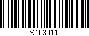 Código de barras (EAN, GTIN, SKU, ISBN): 'S103011'