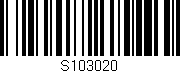Código de barras (EAN, GTIN, SKU, ISBN): 'S103020'