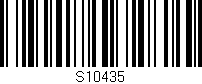 Código de barras (EAN, GTIN, SKU, ISBN): 'S10435'