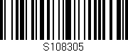 Código de barras (EAN, GTIN, SKU, ISBN): 'S108305'