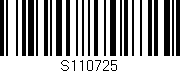 Código de barras (EAN, GTIN, SKU, ISBN): 'S110725'