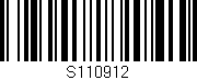 Código de barras (EAN, GTIN, SKU, ISBN): 'S110912'