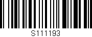 Código de barras (EAN, GTIN, SKU, ISBN): 'S111193'