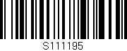 Código de barras (EAN, GTIN, SKU, ISBN): 'S111195'