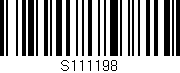 Código de barras (EAN, GTIN, SKU, ISBN): 'S111198'