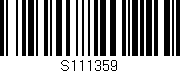Código de barras (EAN, GTIN, SKU, ISBN): 'S111359'