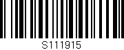Código de barras (EAN, GTIN, SKU, ISBN): 'S111915'
