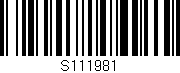 Código de barras (EAN, GTIN, SKU, ISBN): 'S111981'