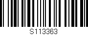Código de barras (EAN, GTIN, SKU, ISBN): 'S113363'