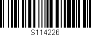 Código de barras (EAN, GTIN, SKU, ISBN): 'S114226'
