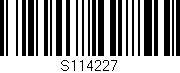 Código de barras (EAN, GTIN, SKU, ISBN): 'S114227'