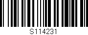 Código de barras (EAN, GTIN, SKU, ISBN): 'S114231'