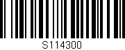 Código de barras (EAN, GTIN, SKU, ISBN): 'S114300'