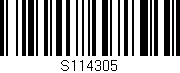 Código de barras (EAN, GTIN, SKU, ISBN): 'S114305'